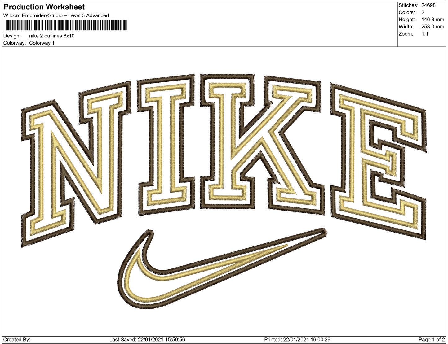Nike Double outline gap