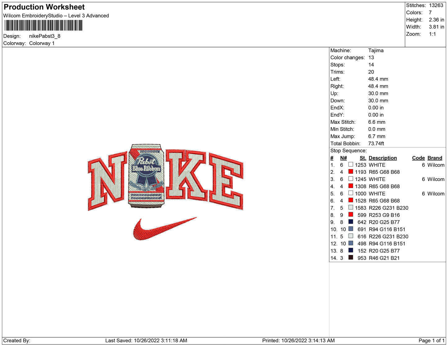 Nike Pabst bottle