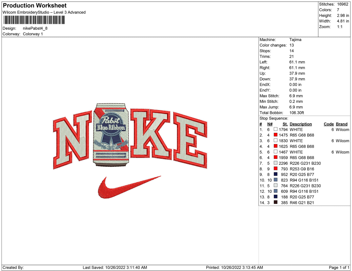 Nike Pabst bottle