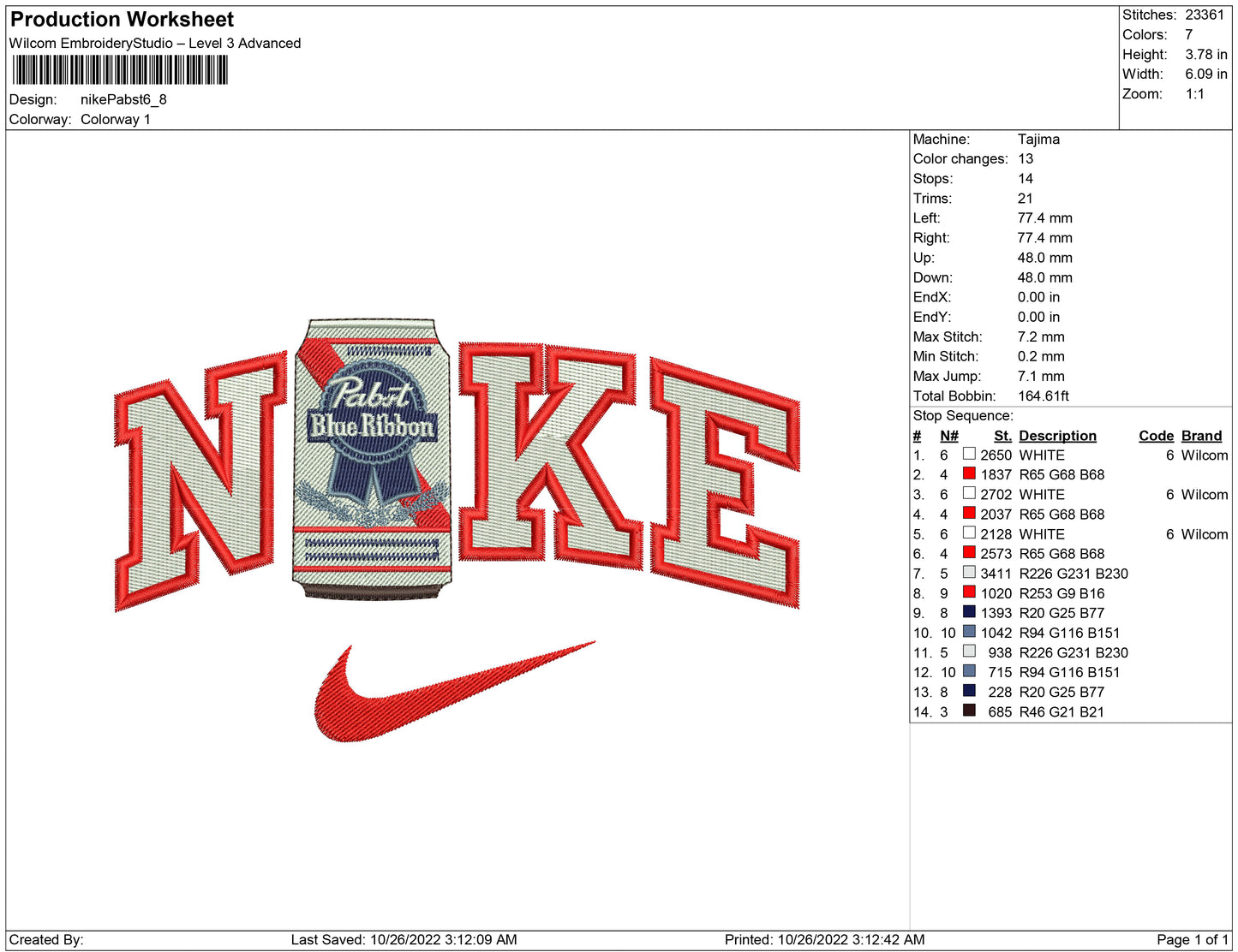 Nike Pabst bottle