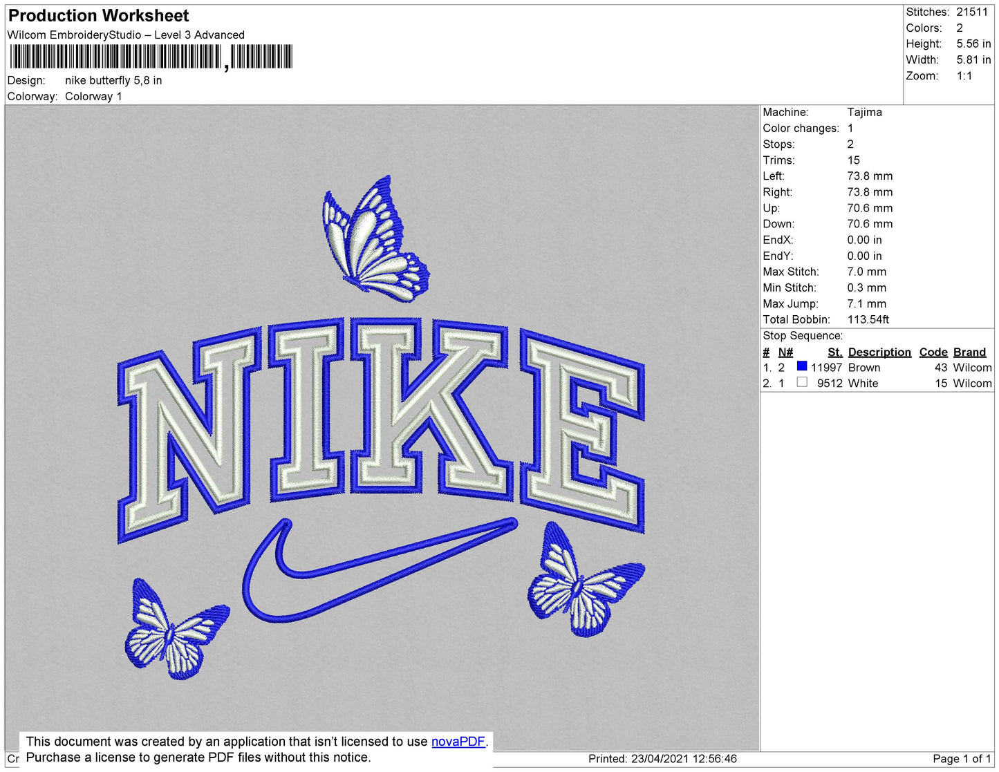 Nike-Schmetterling