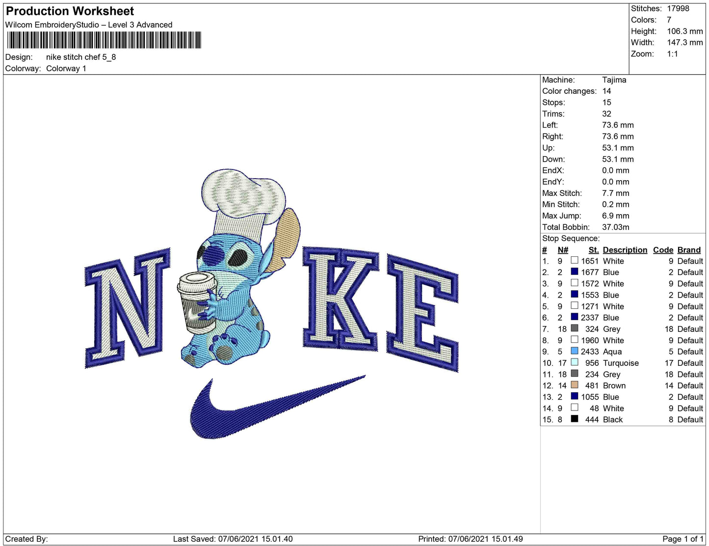 Nike Stitch chef