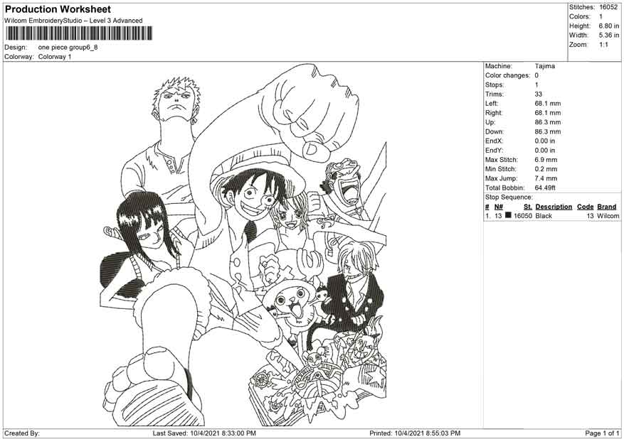 One piece Group big size
