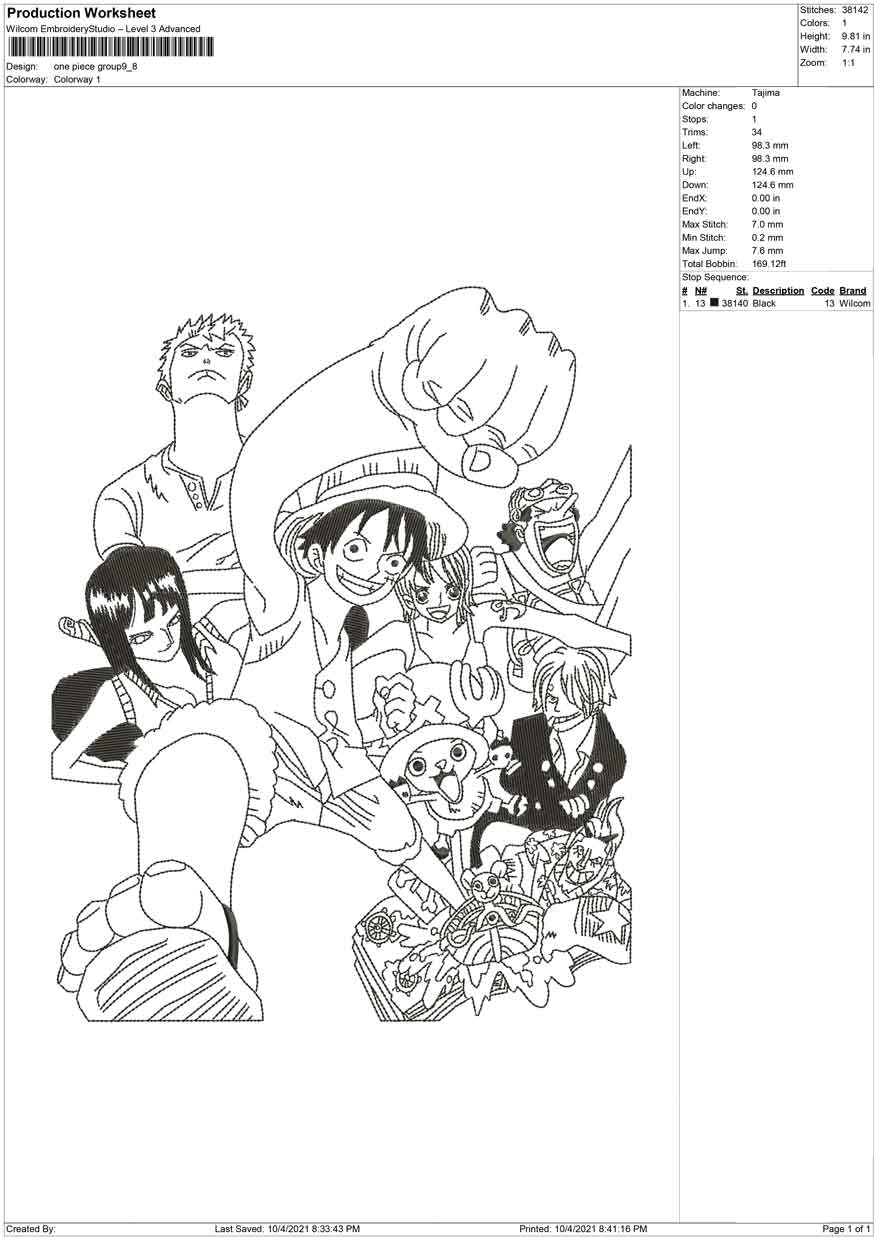 One piece Group big size