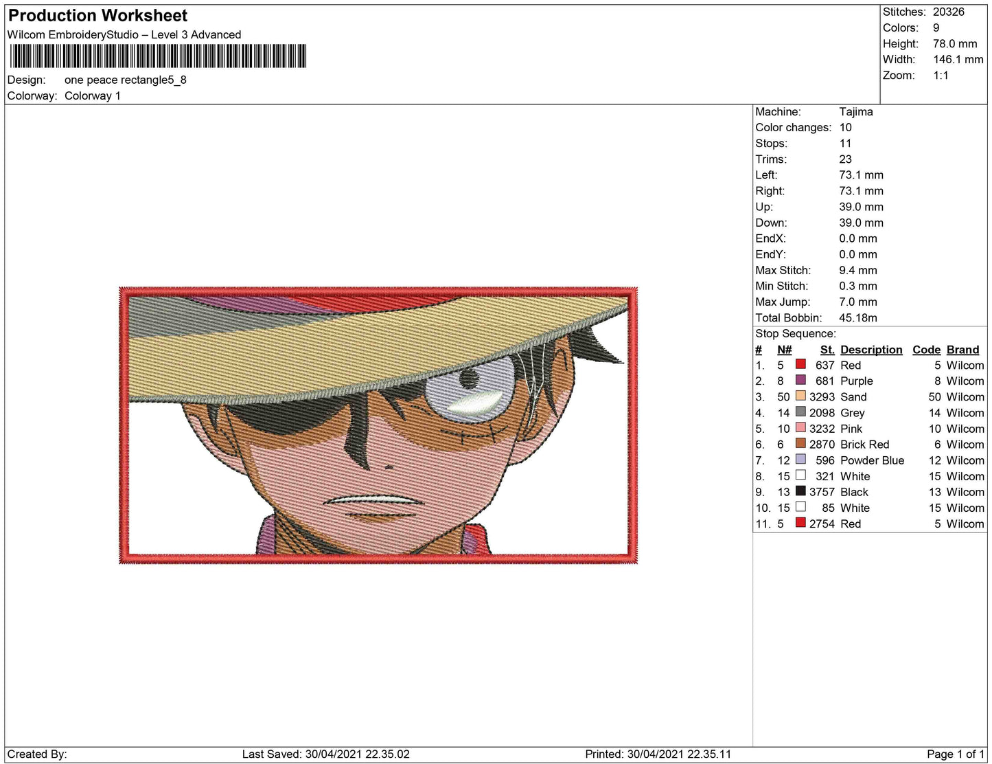 One Peace luffy Rectangle