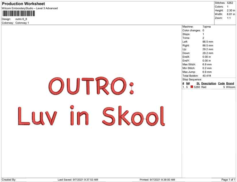 Outro luv in skool