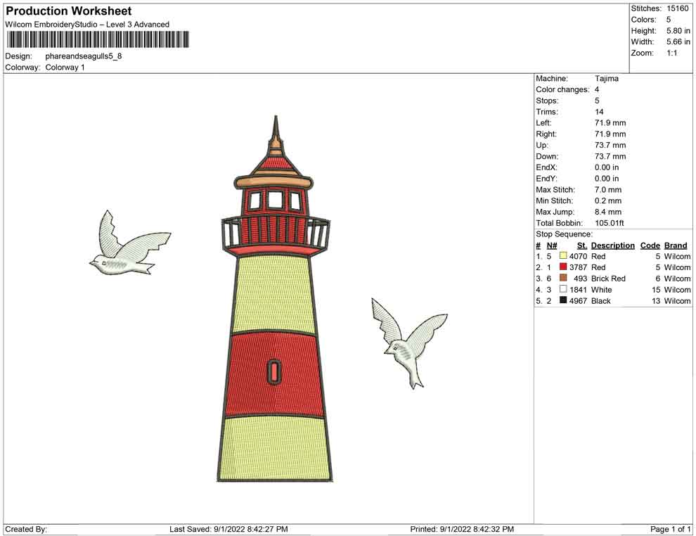 Phare and Seagulls