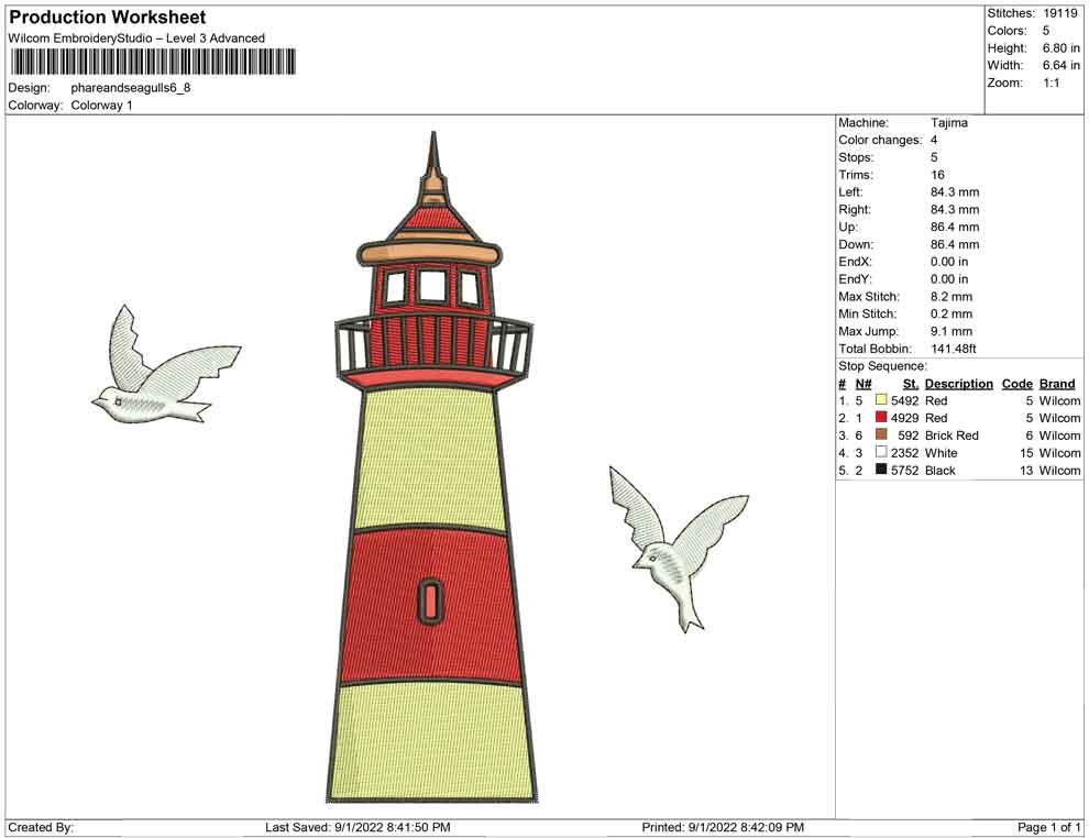 Phare and Seagulls