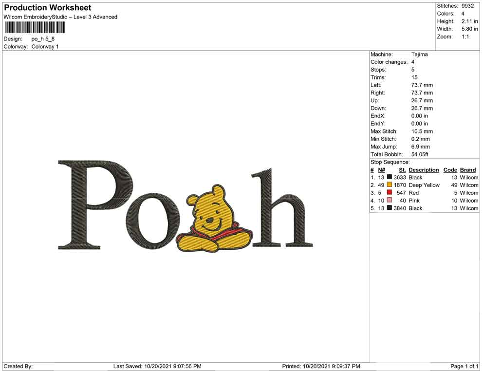 Pooh and letter