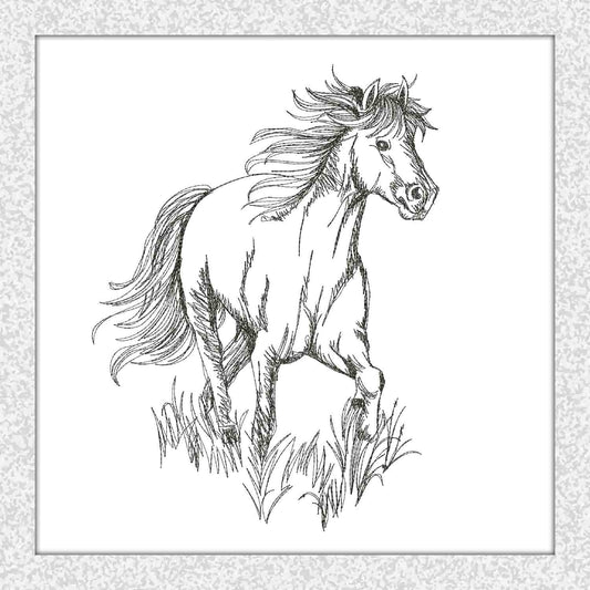 Horse Running Scribble