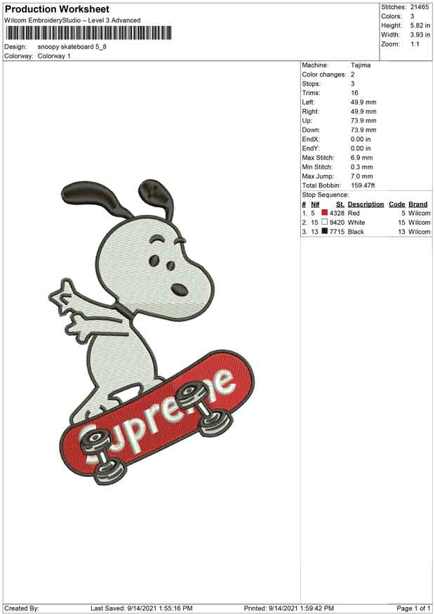 Snoopy Skateboarding