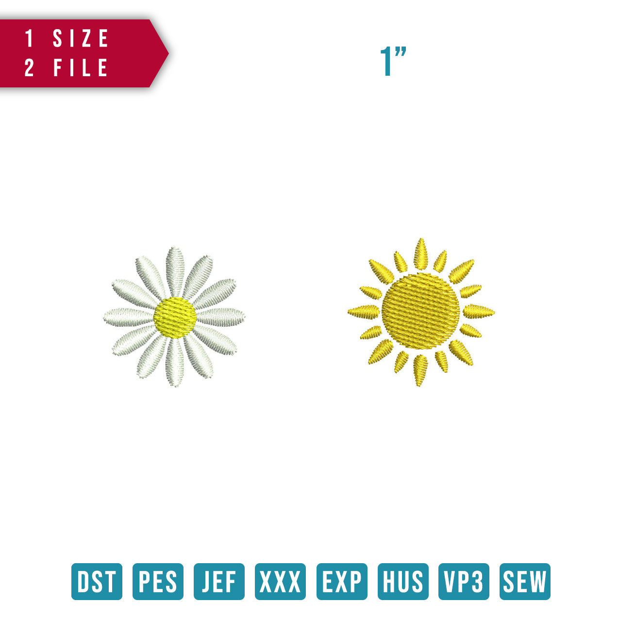 Sun and Daisy flowers