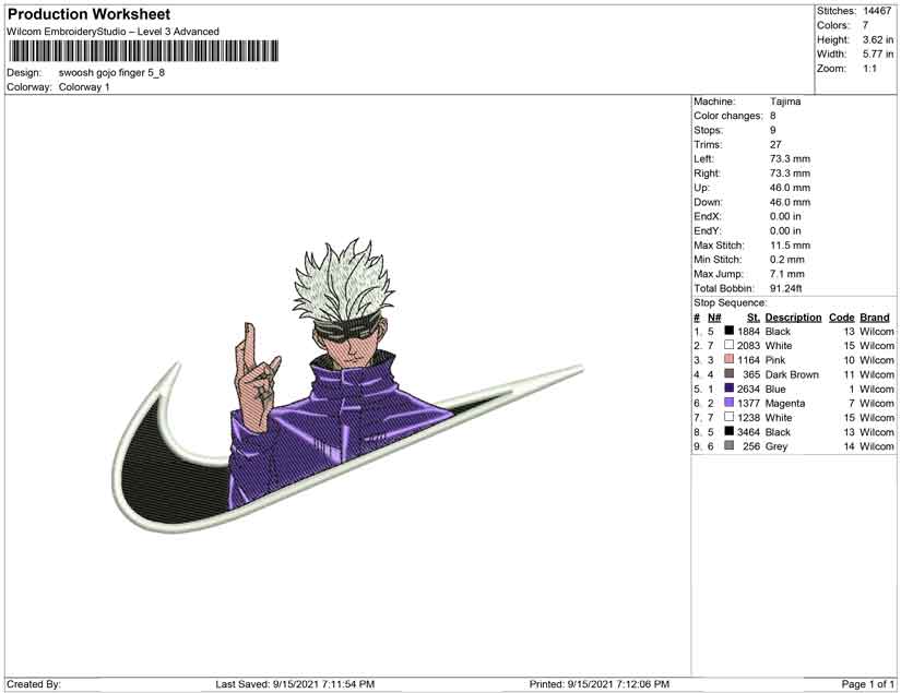 Swoosh Gojo satoru