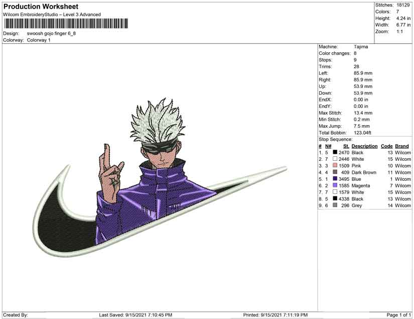 Swoosh Gojo satoru