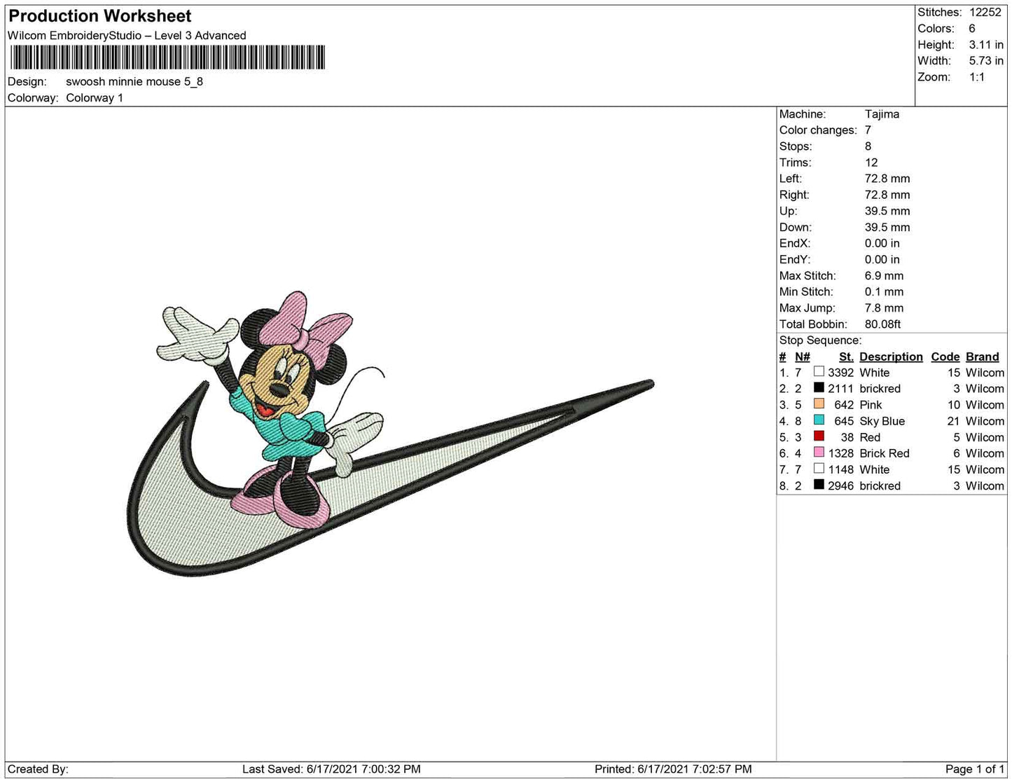 Swoosh Minnie Mouse