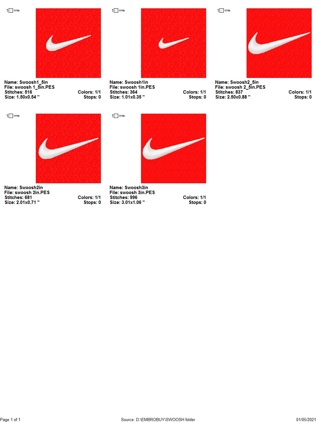 Swoosh minis