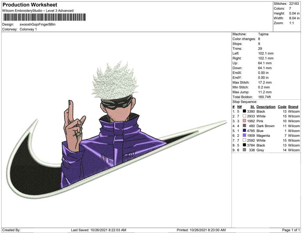 Swoosh Gojo Finger B