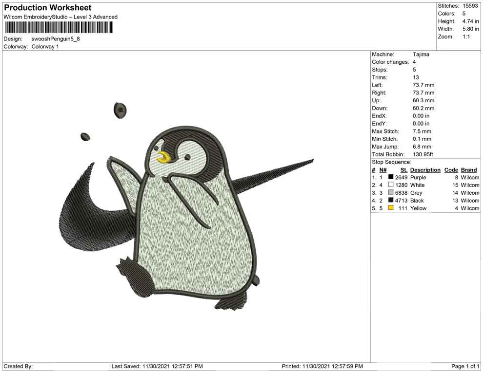 Swoosh penguin