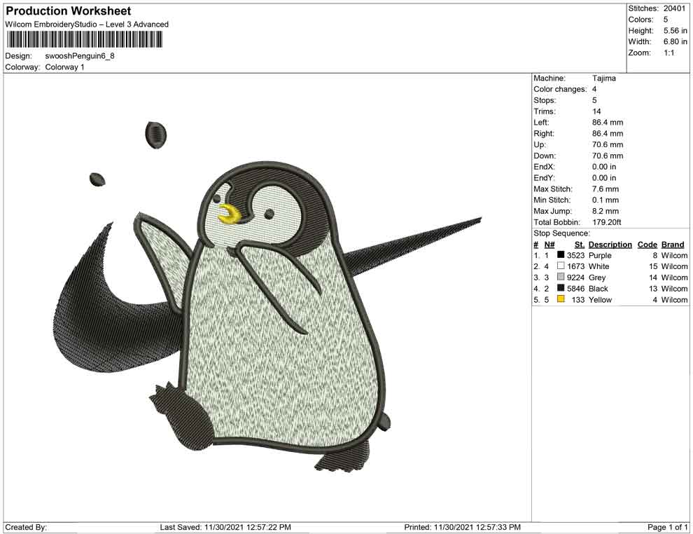 Swoosh penguin