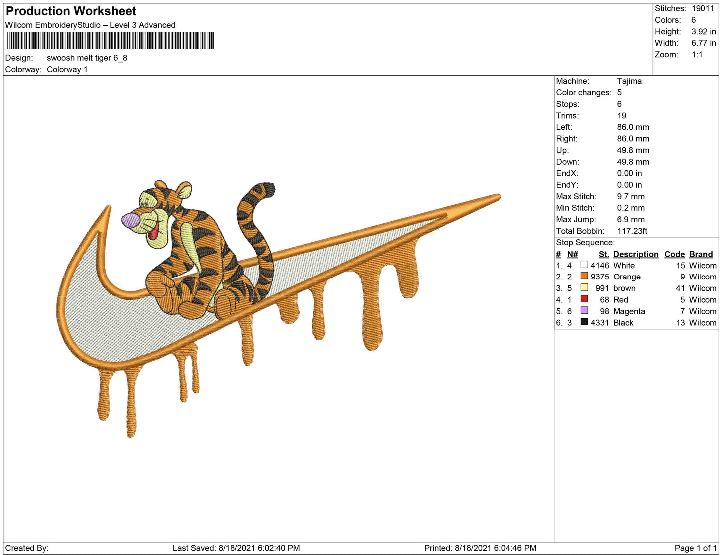 Swoosh Melt Tiger