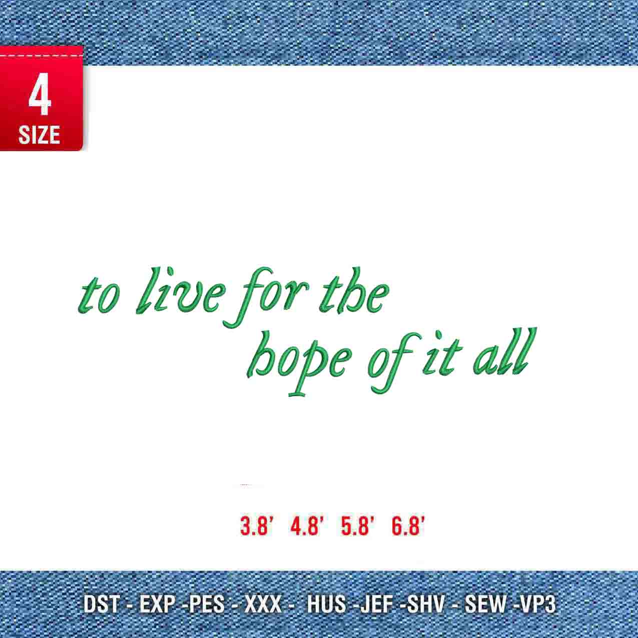 to life for the hope