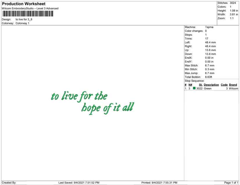 to life for the hope