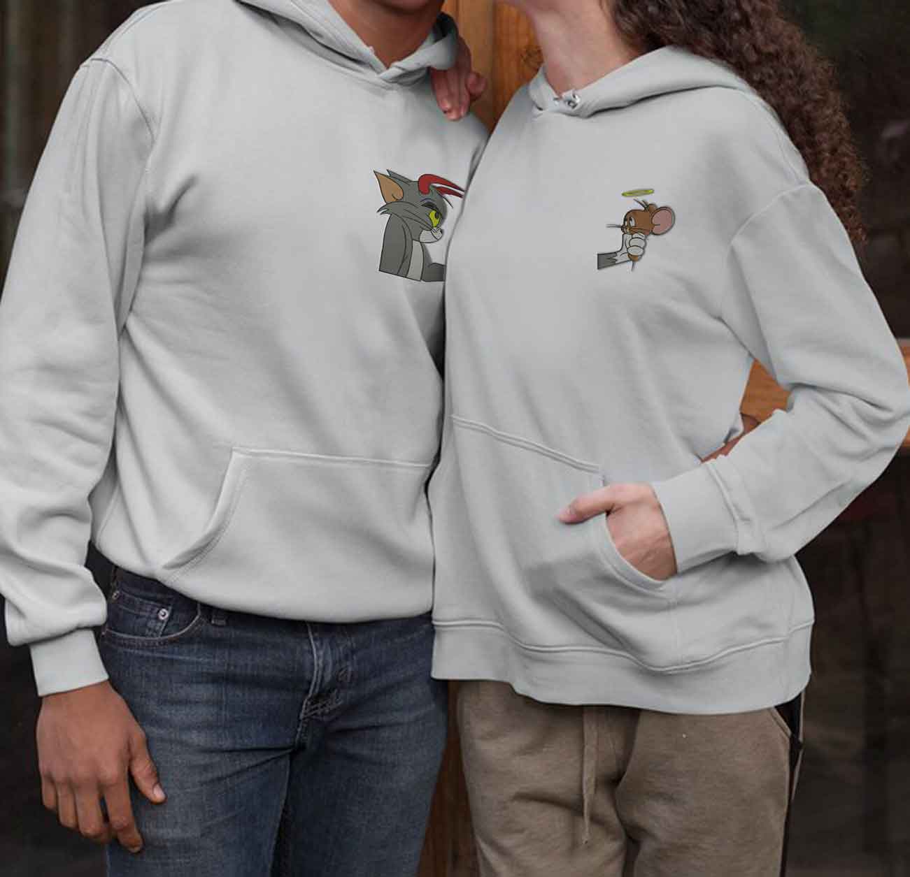 Tom and Jerry Couple embroidery