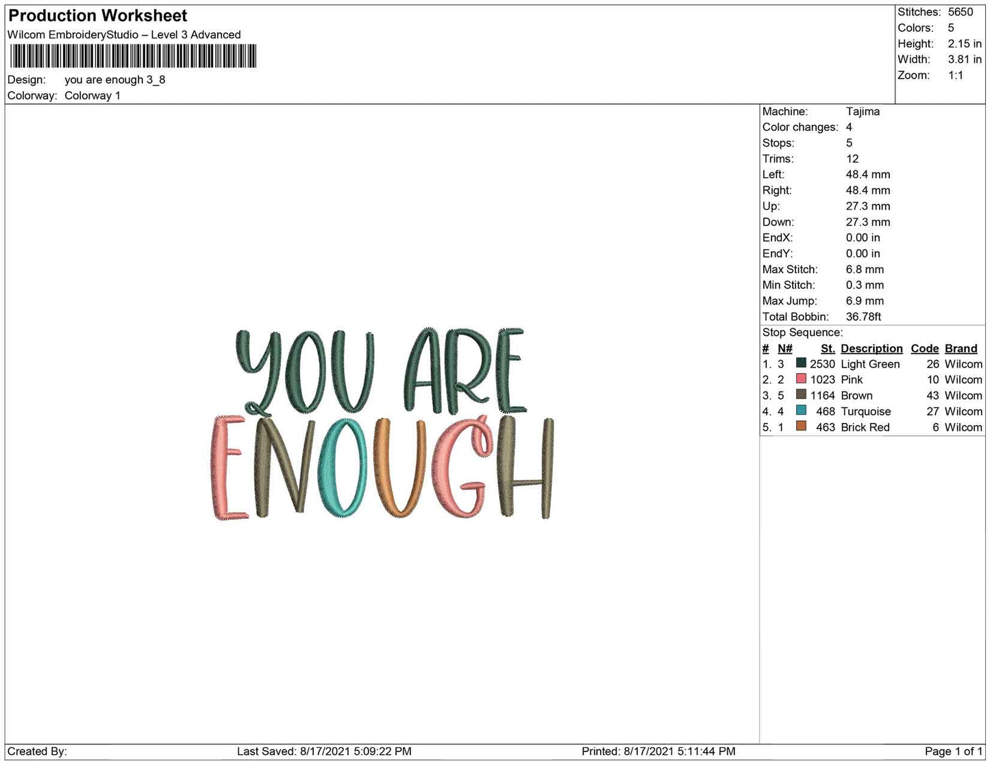 You are enough A