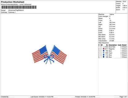2 American Flag Ribbon