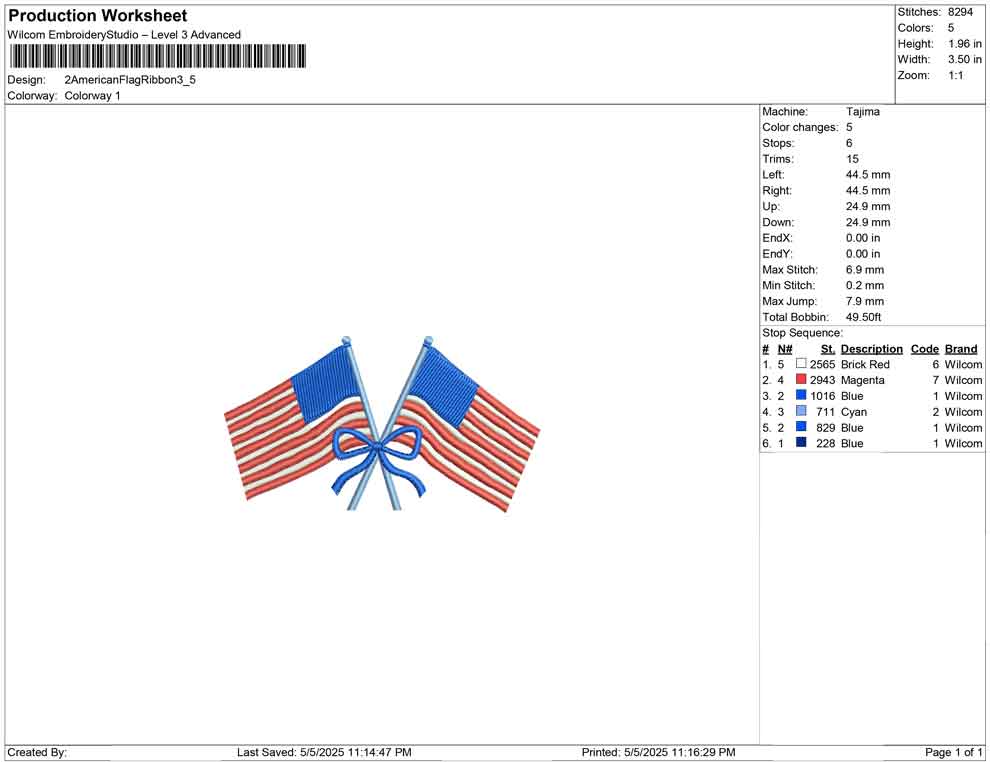2 American Flag Ribbon