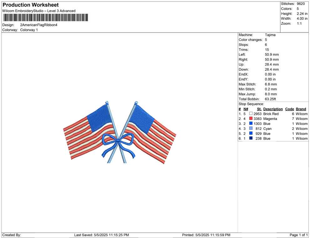 2 American Flag Ribbon