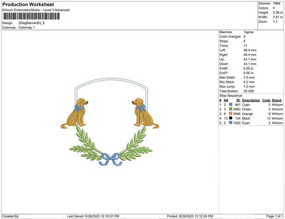 2 Dog Banner B
