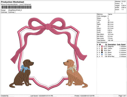 2 Dog Ribbon Pink
