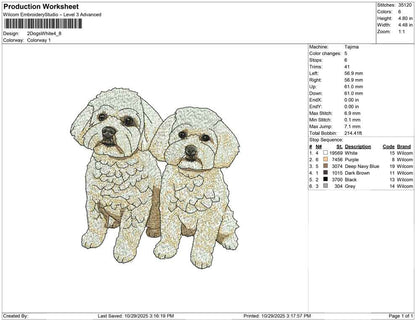 2 Dogs White