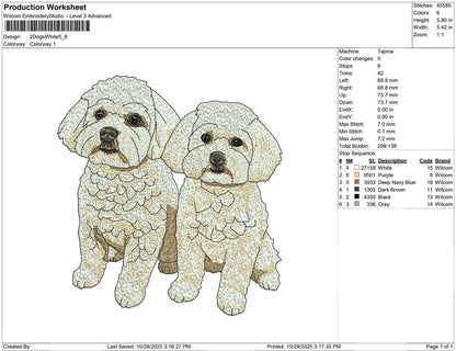 2 Dogs White