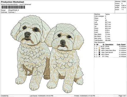 2 Dogs White
