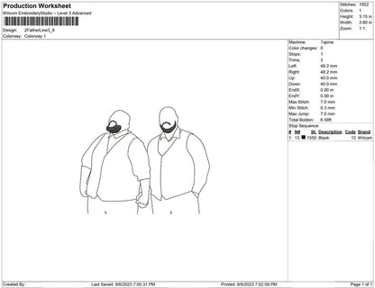 2 Father line art