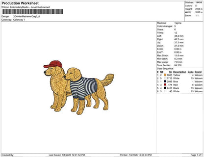 2 Golden Retriever Dog