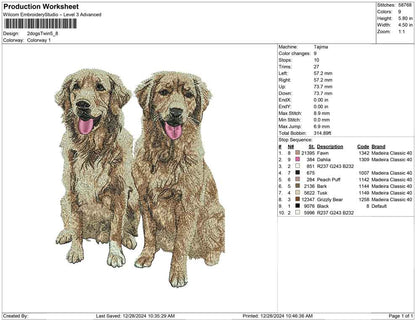2 dogs Twin