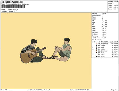 2 mens guitar player
