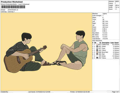 2 mens guitar player