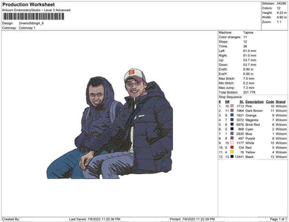 2 mens Sitting