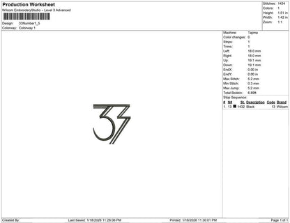 33 number