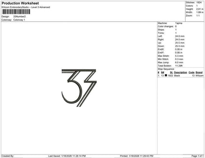 33 number