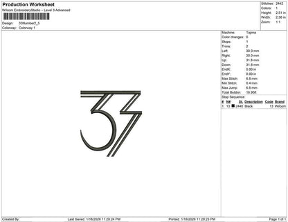 33 number