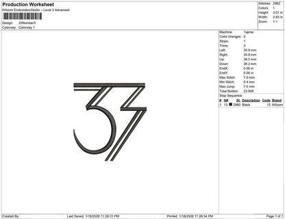 33 number