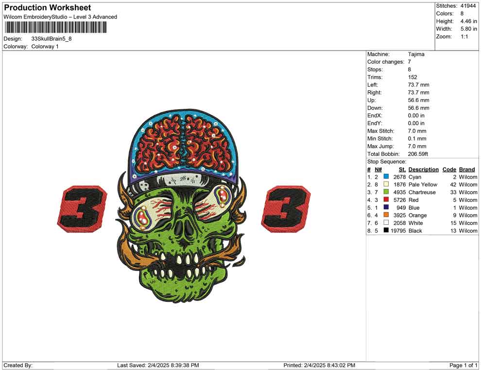 33 Skull Brain