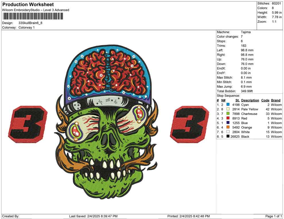 33 Skull Brain