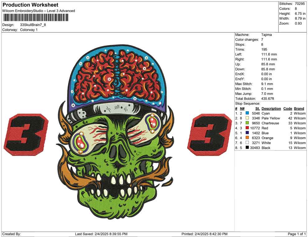 33 Skull Brain