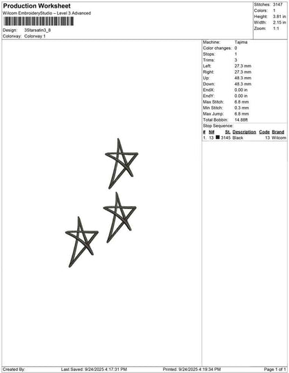 3 star satin